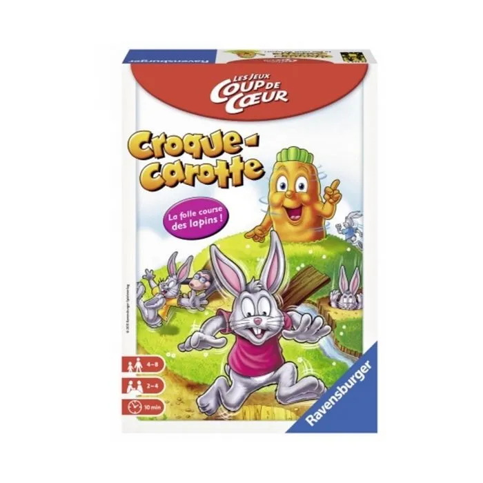 Jeu de parcours enfant Croque Carotte - Ravensburger - Format voyage - Dès 4 ans-1