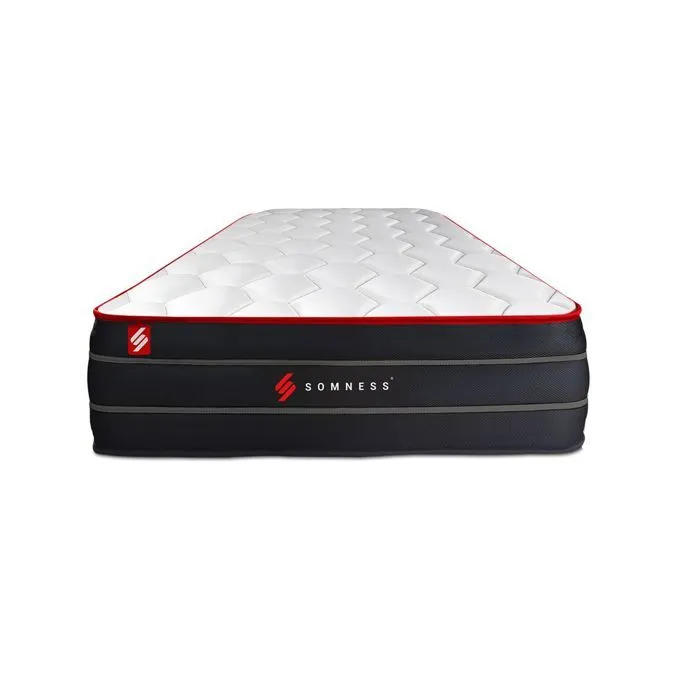 Ensemble sommier + matelas BOOST - Somness - 90x190 cm - Mémoire de forme - Ressorts ensachés - Noir-0