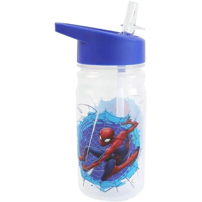 Lot vaisselle - FUN HOUSE - SPIDERMAN - Verre, assiette Ø22 cm et Ø16 cm, couverts, gourde et boite goûter-3