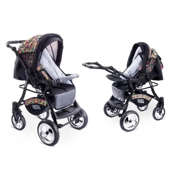 GagaDumi Urbano combinée 3 en 1 poussette nacelle Siège-Auto avec tous les accessoires Landau (U3 - Beige)-1