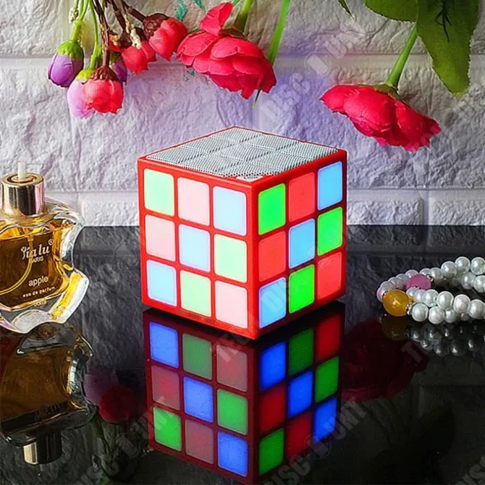 TD® Haut-parleur rubik cube enceinte Bluetooth portable waterproof Sans Fil puissance mains libres musique téléphone appareil origin-2