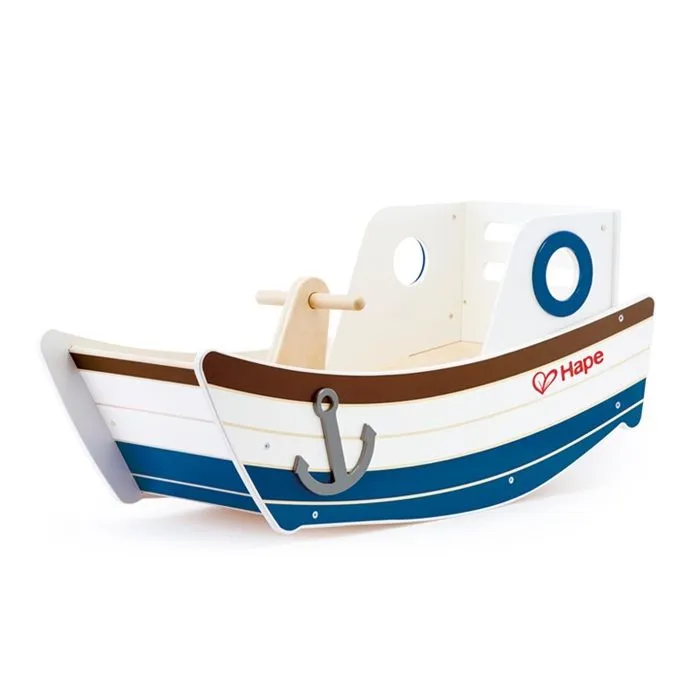 Bateau à bascule en bois - HAPE - Poids max. 50 kg - 81,4 x 30 x 36,6 cm - Pour enfants dès 12 mois-2