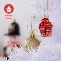 Ornement d'arbre - TWIDDLERS - Boules de Noël en Verre Vintage - 12 pièces - 4 cm - Multicolore-1