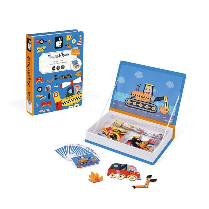 JANOD - Magnéti'book Bolides - Jeu magnétique éducatif - Dès 3 Ans-4