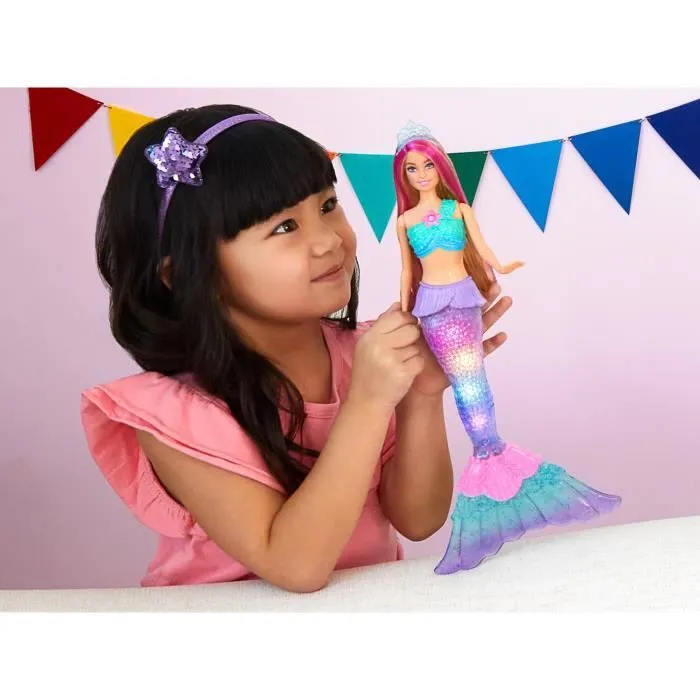 Barbie-Poupée Barbie Dreamtopia Sirène Lumières Scintillantes, 3-7 ans HDJ36-3