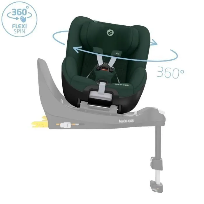 MAXI-COSI Siège Auto Pearl 360, de 3 mois à 4 ans, Rotatif, i-Size, Authentic Green-2