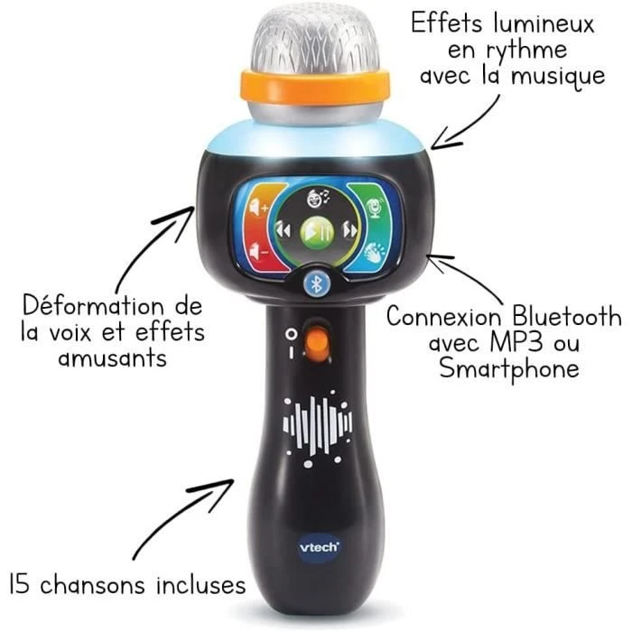 Microphone pour enfant - VTECH - Super Micro Magic'Fun - Bluetooth et effets sonores-3