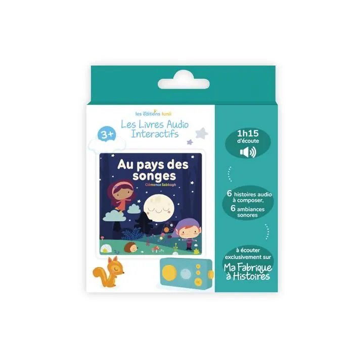 Lunii - Pack 3 livres audio interactifs pour enfant dès 3 ans - A écouter sur la conteuse interactive Ma Fabrique à Histoires --2