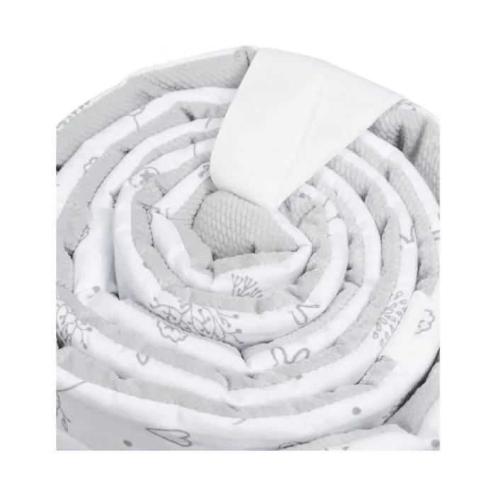 Bellochi Tour de Lit Bébé 180 x 30 cm - Certifié - Universel en Coton et Velours Souple pour un Matelas 120 x 60 cm - Copse-2