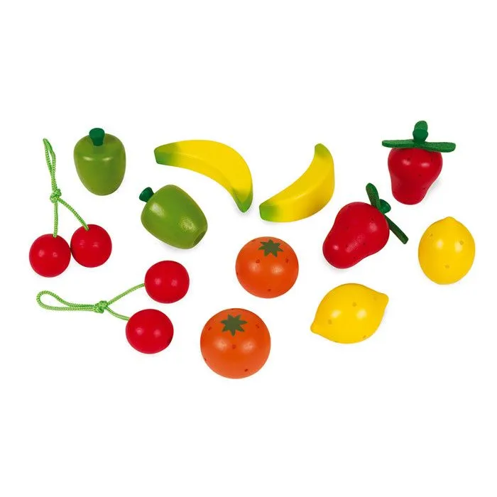 JANOD - Cagette de 12 fruits (bois) - Dès 3 Ans-2