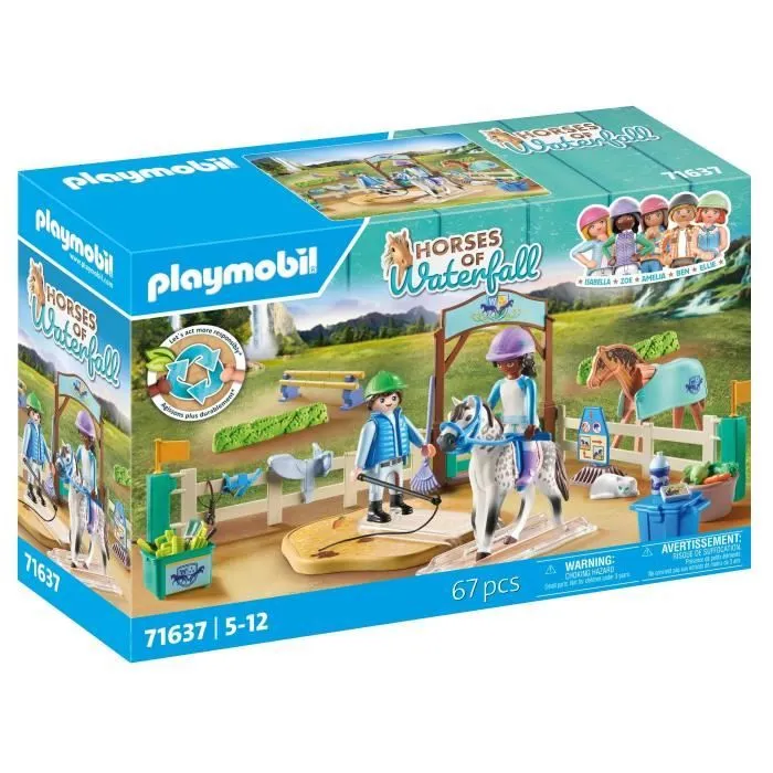 PLAYMOBIL 71637 Arène d'équitation, Horses of Waterfall, 67 pièces, Dès 5 ans-4