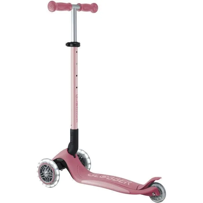 Globber - Trottinette PRIMO FOLDABLE PLUS LIGHTS V2 - Rose pastel-1