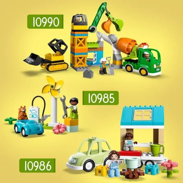 LEGO DUPLO Ma Ville 10986 La Maison Familiale sur Roues - Jouet Éducatif avec Voiture et Briques-4