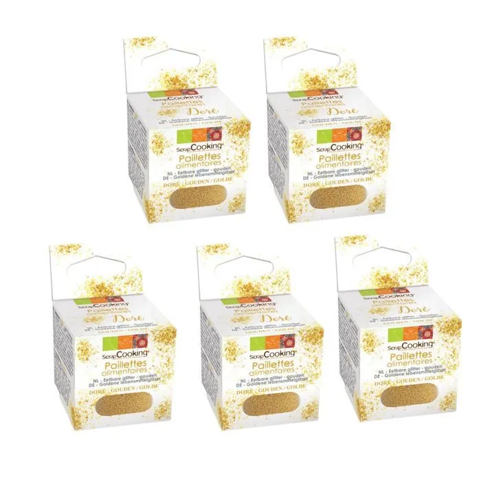 Paillettes alimentaires dorées 25 g-0