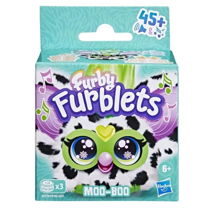 Furby Furblets Moo-Boo, Mini peluche électronique pour filles et garçons, plus de 45 sons, à partir de 6 ans, série 4, Hasbro-5