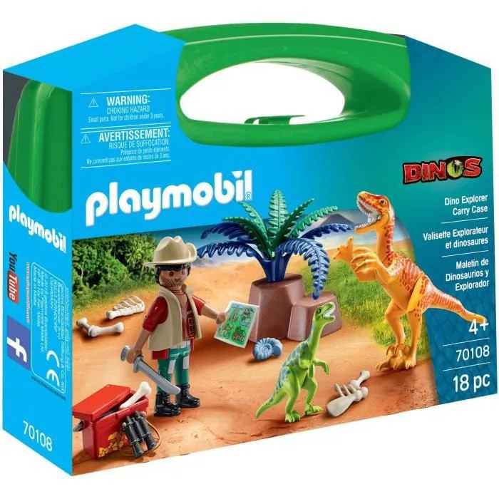 PLAYMOBIL 70108 DINOS VALISETTE EXPLORATEUR ET DINOSAURE-0
