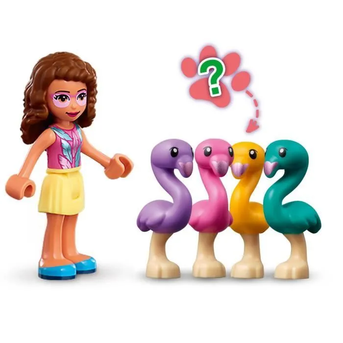LEGO® Friends 41662 Le cube flamant rose d’Olivia, Cadeau Fille et Garçon 6 ans, Figurines Animaux, Jouet de Collection-2