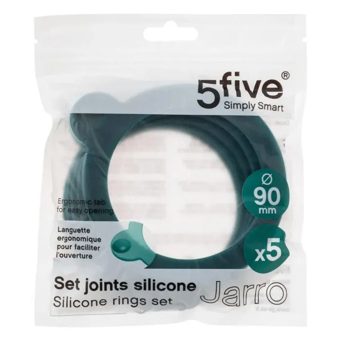 Lot de 5 Joints en Silicone "Jarro" 9cm Bleu-1