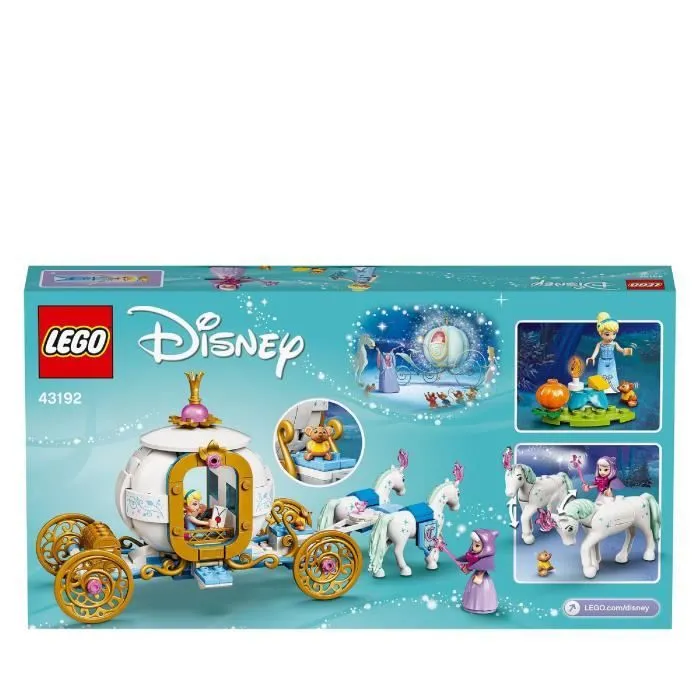 LEGO® Disney Princess™ 43192 Le carrosse royal de Cendrillon incluant les figurines de Cendrillon, de sa marraine et des chevaux-4