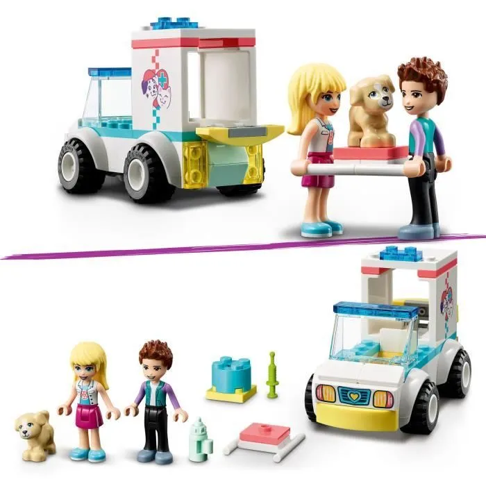 LEGO® 41694 Friends L'Ambulance De La Clinique Vétérinaire Pour les Enfants de 4 Ans et Plus, Jouet Mini-Poupée et Figurine de Chien-2