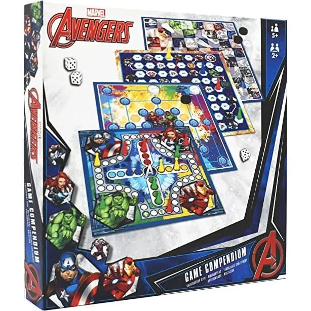 Jeu de plateau Marvel Avengers - Game Compendium - 4 en 1 - CARTAMUNDI - Noir - Enfant-0