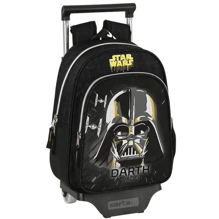 Cartable - STAR WARS - Fighter - 33 CM - Noir - Maternelle - Trolley-0