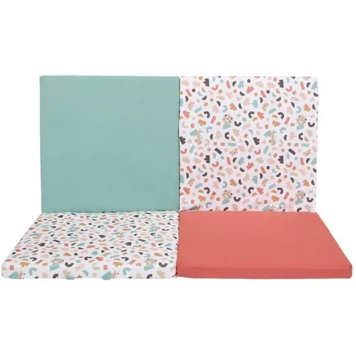 Tapis d'éveil Malin - TINEO - Tapis évolutif multifonction 3-en-1 - 120 x 120 cm - Géométrique / Animaux rigolos-5