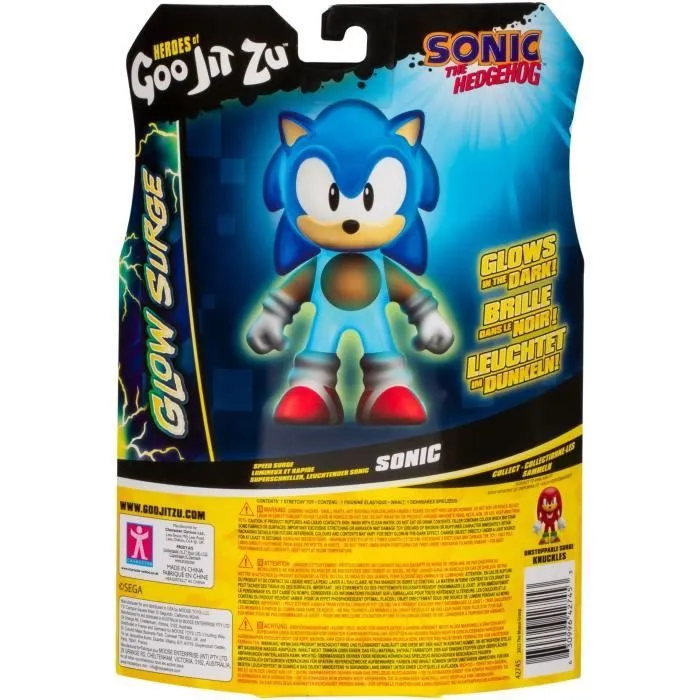 Sonic Glow Surge 13cm - HEROES OF GOO JIT ZU - SONIC - Figurine lumineuse et extensible-1