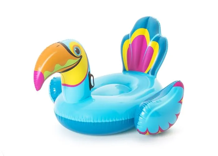Bouée gonflable XXL Toucan 2 m - Bestway - Modèle Toucan - Poignées robustes - Vinyle résistant-0