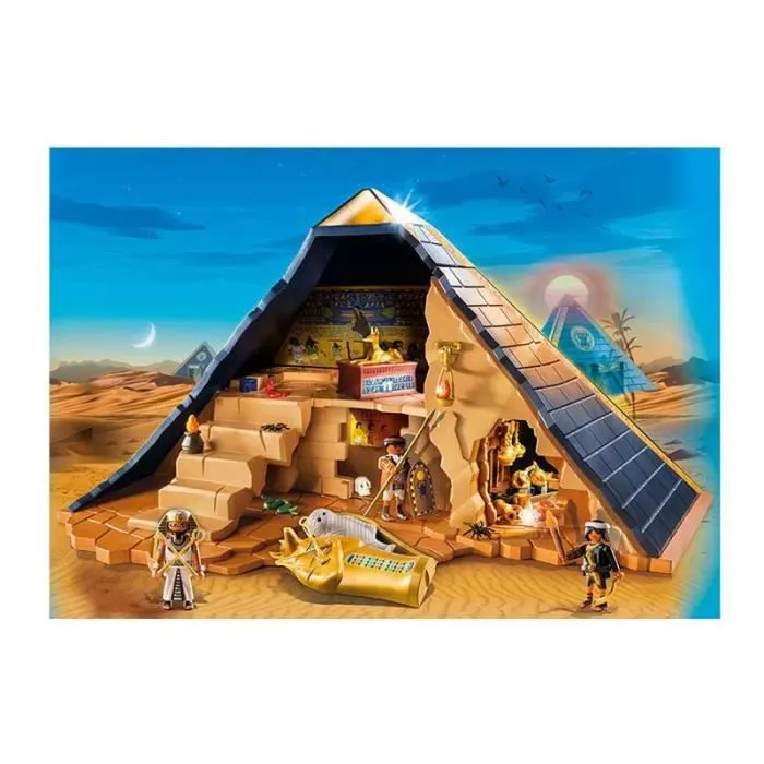 PLAYMOBIL History - Pyramide du Pharaon - Contient 3 personnages et des accessoires - Mixte - A partir de 4 ans-1