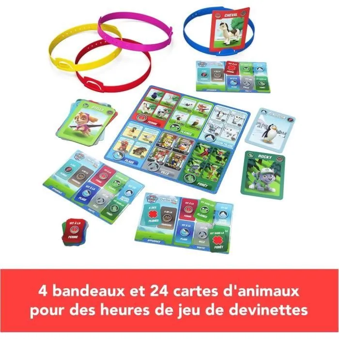 Devine Tête Pat Patrouille, Jeu de Société, Bandeaux et Devinettes, Version Française, Jeu Enfant dès 4 ans-2