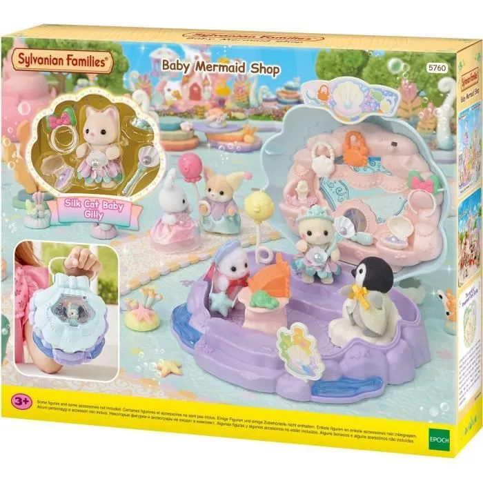 Coffret Boutique - SYLVANIAN FAMILIES - Boutique des Sirènes - Accessoires et Poignée Intégrée-0