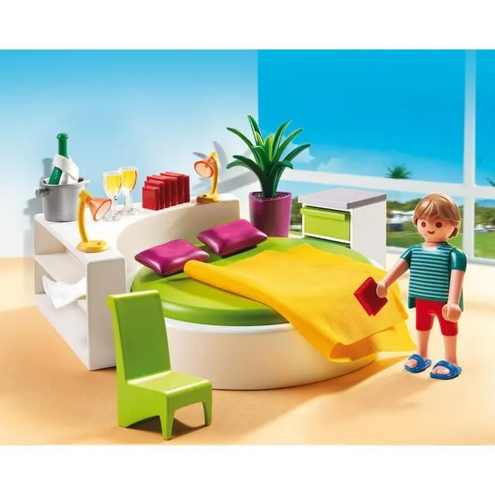 PLAYMOBIL - Chambre avec Lit Rond - 5583 - City Life - Mixte - A partir de 4 ans-1