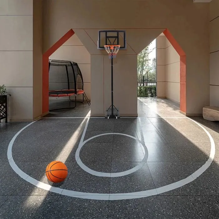 Panier de basket - LZQ - Réglable 230-305 cm - Acier allié - Base lestable - Avec ballon et pompe-2