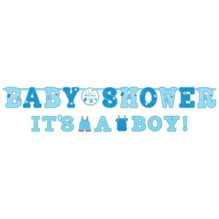Banderole - AMSCAN - Shower with Love Boy - Bleu - 2.56 m - 1.82 m-0