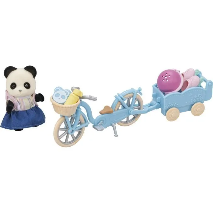 La fille panda, son vélo et sa remorque - SYLVANIAN FAMILIES - 5652 - Pour enfant à partir de 3 ans-1