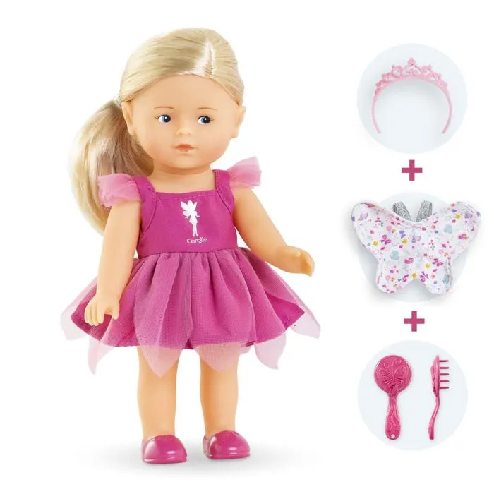 Coffret Mini Corolline - Corolle - Rosy Fée - Poupée en vinyle - Robe de fée - Ailes de papillon-2