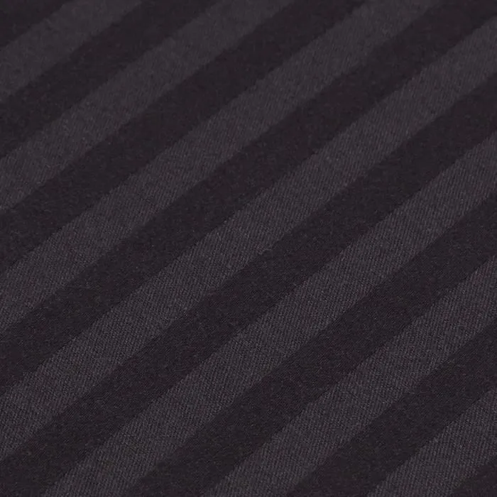 Drap plat rayé satin de coton égyptien 330 fils coloris noir 180 x 290 cm-3