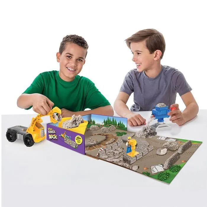 Coffret Chantier - Spinmaster - Kinetic Rock - 340g de roche - Accessoires inclus - Bac de jeu-1