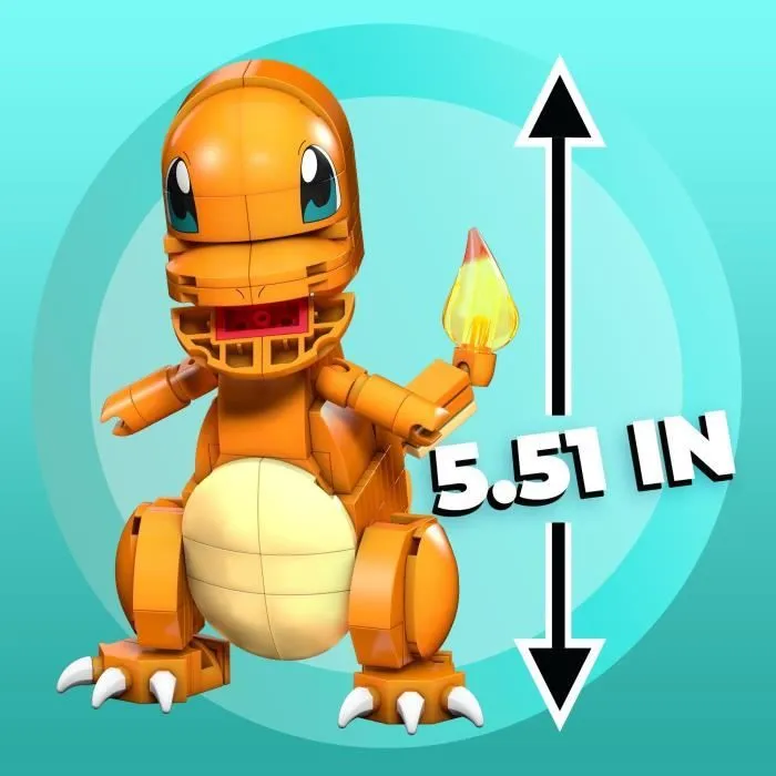 Mega Construx - Pokémon Salamèche à Construire - Briques de construction - 7 ans et + GKY96-4