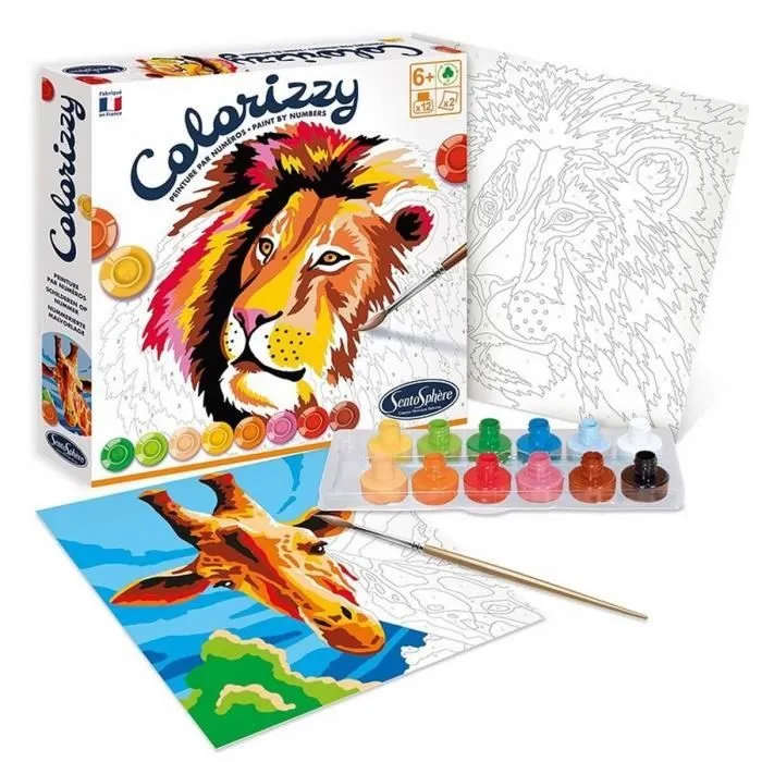 Peinture Colorizzy - Sentosphère - Savane - Orange - Enfant - 6 ans-1