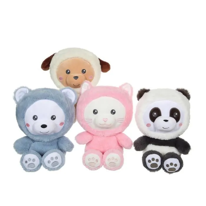 Peluche Chien Hoody Pets - GIPSY TOYS - Crème, 24 cm-1