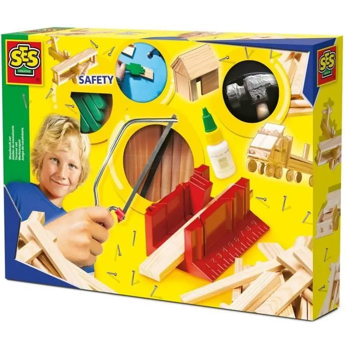 Atelier de menuiserie grande - SES CREATIVE - Kit complet - Jouets en bois-0