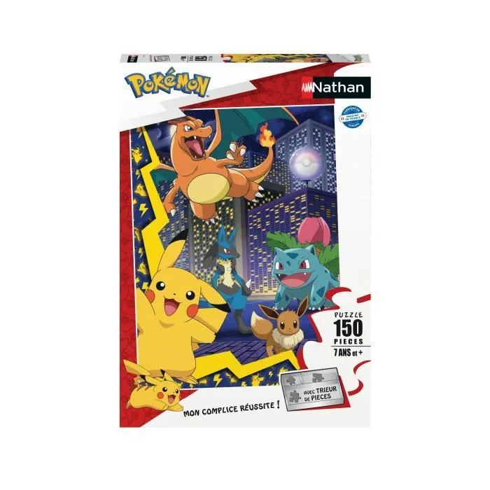 Puzzle 150 pièces La ville des Pokémon, Pokémon, Pour enfant, à partir de 7 ans, Nathan, 086189-0