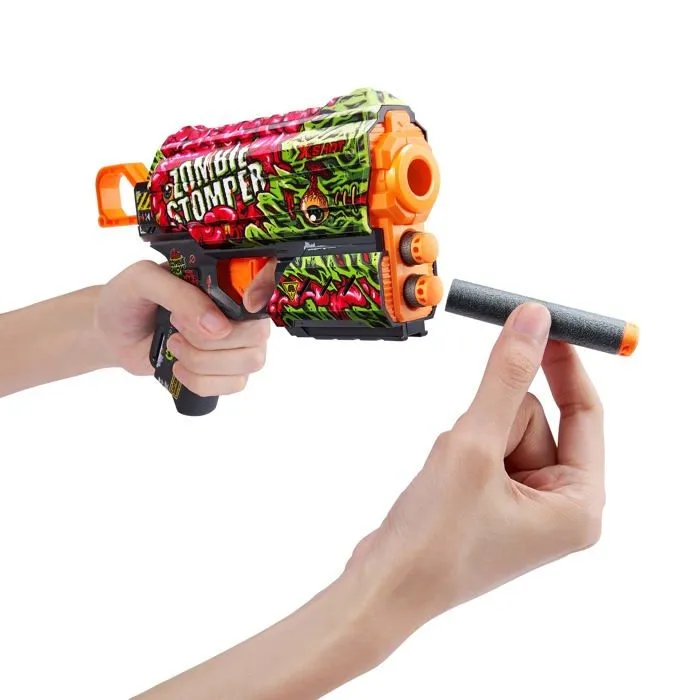 Zuru x-shot - 36551 - XSHOT- X-Shot Skins Flux Zombie Stomper, Blaster Mousse (Lot de 2, 16 flechettes) Lanceur, A-3
