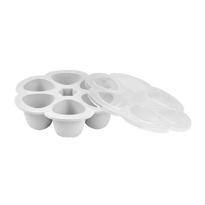 Multiportions en silicone de qualité premium - BEABA - 6x90 ml - gris-1