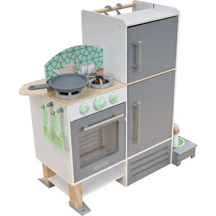 KIDKRAFT - Cuisine en bois 2 en 1 pour enfants avec buanderie et accessoires-0