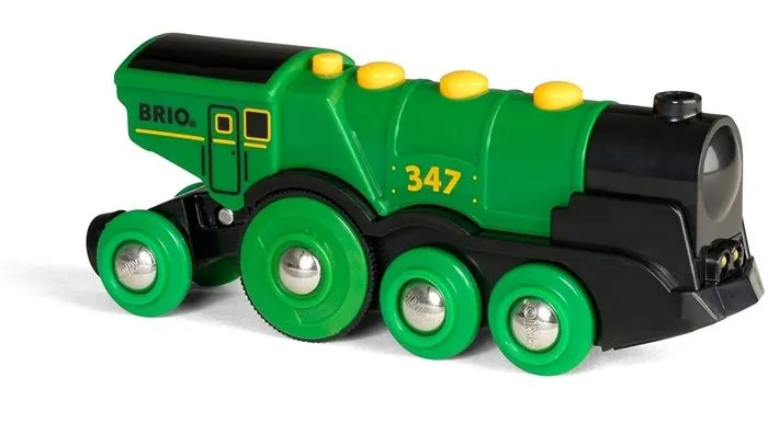 Locomotive Verte Puissante à Piles - BRIO - Circuit de train en bois - Accessoire son & lumière - Dès 3 ans-1