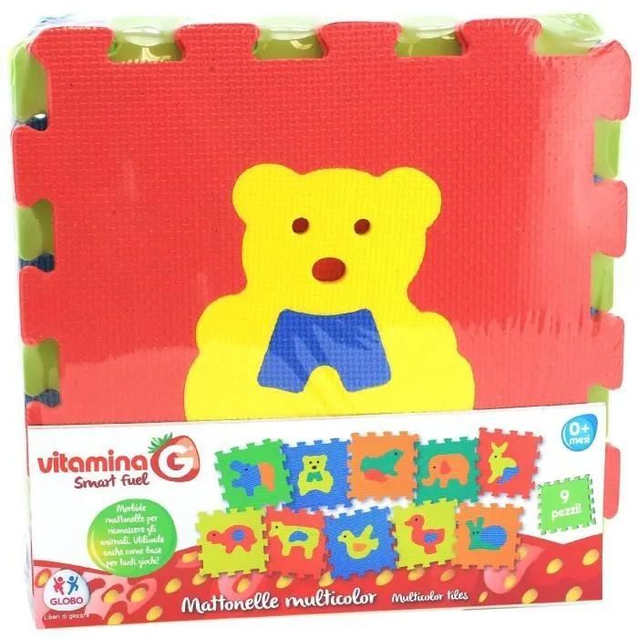 Tapis, avec des animaux - vitamine g globe 9pz, 05095-0