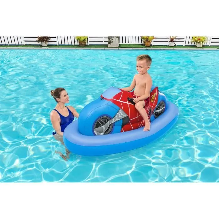 Bouée gonflable moto Spider-Man à chevaucher - Bestway 98794 - 170 x 84 cm - Enfant 3 ans et plus-2